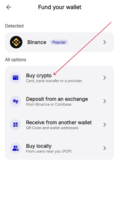 Choose how to buy crypto